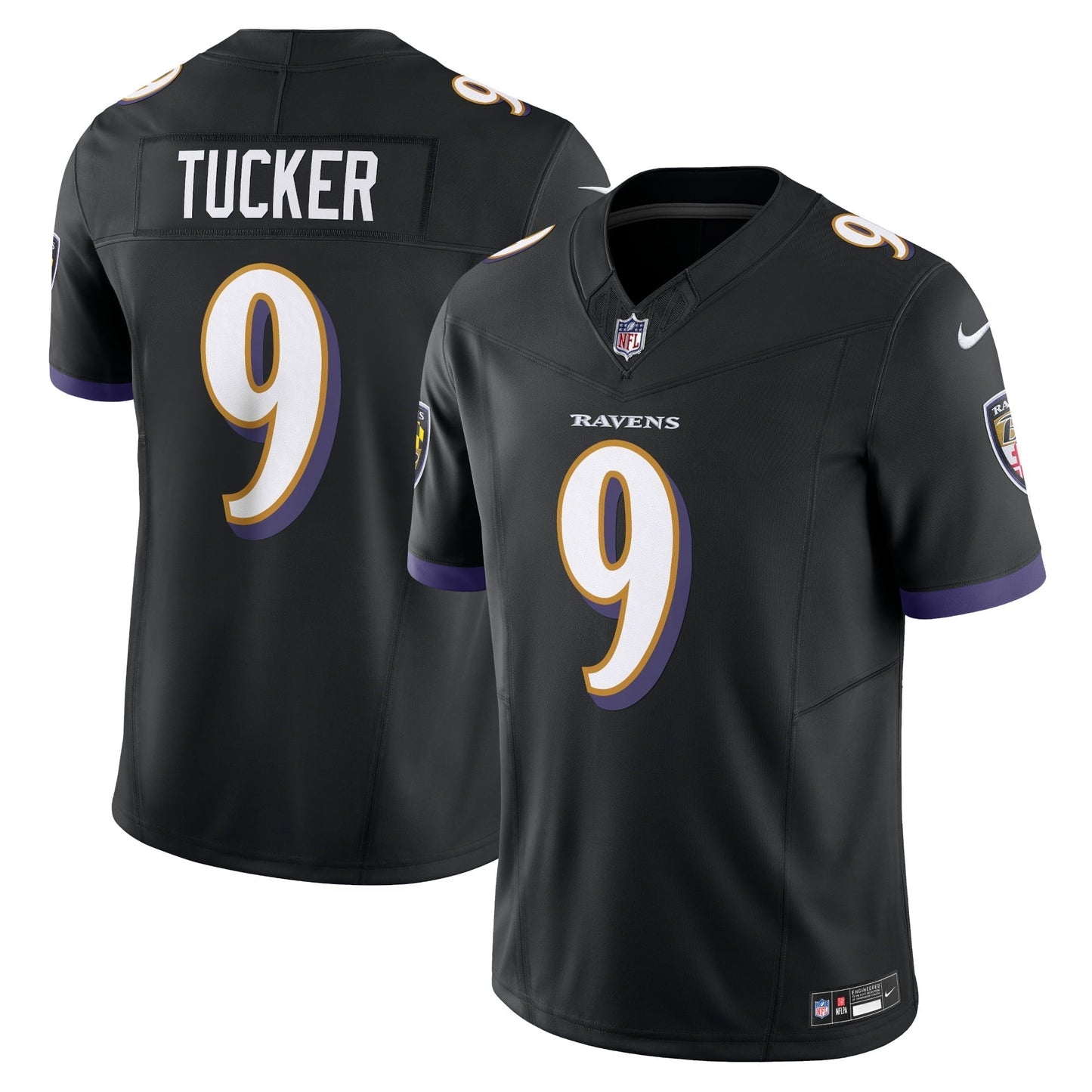 Men's Nike Justin Tucker Black Baltimore Ravens Vapor F.U.S.E. Limited Jersey